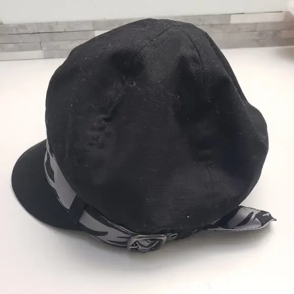 Harley Davidson Newsboy Fitted Cap Women's Black Sz Small - Picture 4 of 9